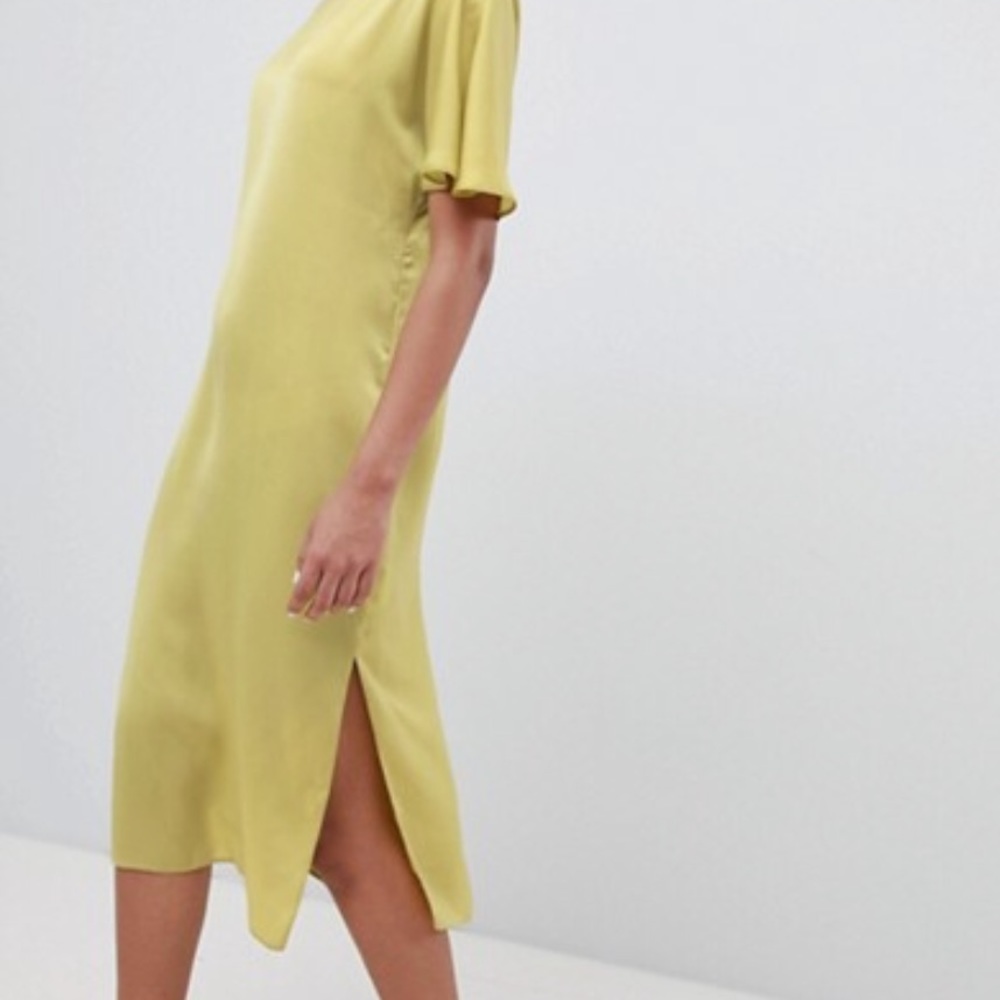 Matte Silk dress with slits